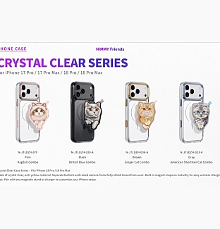 ست قاب شفاف و استند مگنتی Denim نیمی Nimmy Magnetic Crystal Clear آیفون سری 17 & 18